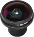 GEERYZHE 1.8mm 180 5MP 1/3inch 1/4inch Fisheye Lens Thread Wide Angle CCTV Camera Lens, HD for Surveillance, Compatible
