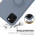 Thomo for iPhone 11 Pro Max Case - Liquid Silicone Ring Holder Kickstand, Full-Body Protective Cover, Lavender Grey
