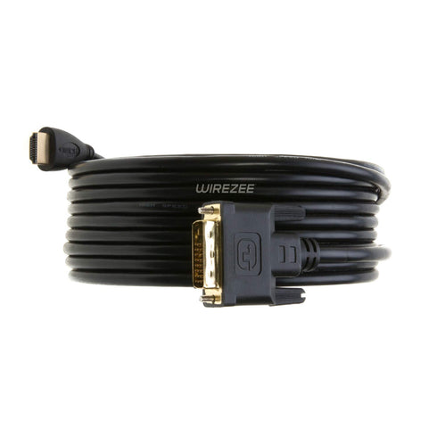 DVI-D to HDMI Video Cable 24+1 Pin Dual Link M/M, Available in 1.5ft, 3ft, 6ft, 10ft, 15ft, 25ft (10FT)