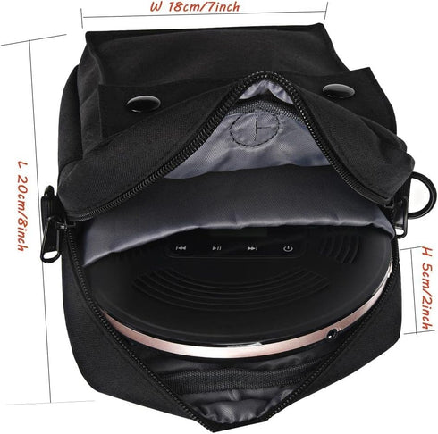 Portable Waterproof CD Player Bag, Canvas Case with Strap for HOTT/ChenFec/Gueray/NAVISKAUTO/Jinhoo/Jensen