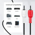 TNP Products (10 2 TNP RCA to RCA Audio Cable FT) - RCA Male to Male Red and White Audio Cable - RCA Cables Car Audio