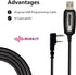 MIRKIT Baofeng Programming Cable for Two Way Ham Portable Radios: UV-5R, 5RA, 5R Plus, UV-82, BF-F8HP, and More