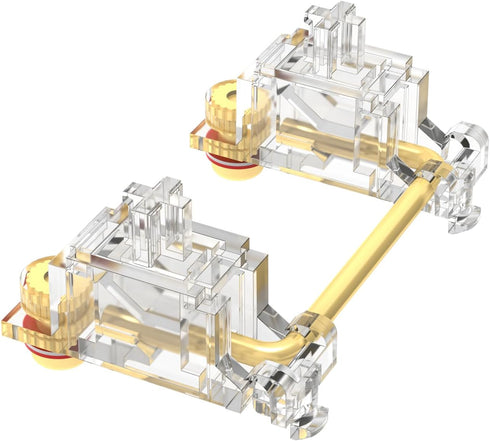 Stabilizer V2, Screw in Stabilizers with 2u 6.25u 7u Wires for Mechanical Keyboards (V2 Clear 100% Kit)