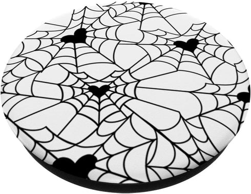 Heart Spiderweb Pattern Halloween Witchy Magical PopSockets Swappable PopGrip