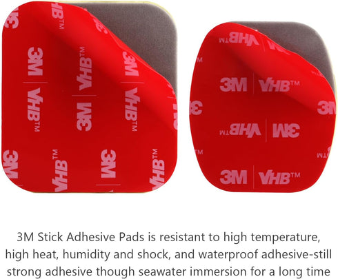 HSU Adhesive Mounts - Helmet Adhesive Sticky Mounts Flat & Curved 3M Mount for All GoPro and Other Action Cameras