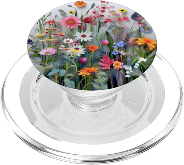 Flower Bouquet Floral Pattern PopSockets PopGrip for MagSafe