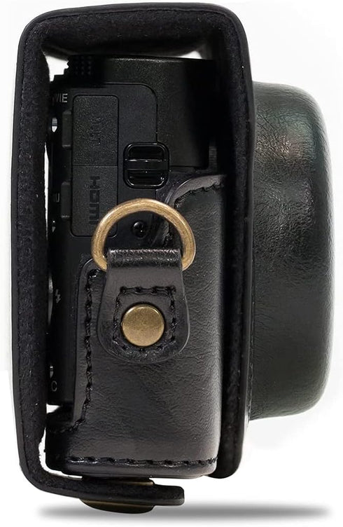 Ever Ready Leather Camera Case Compatible with Sony Cyber-Shot DSC-RX100 VI, DSC-RX100 V, DSC-RX100 IV, DSC-RX100 III