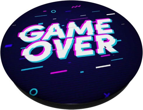 Cute Game Over Gaming Gift Accessories Video Games Equipment PopSockets PopGrip: Swappable Grip for Phones & Tablets