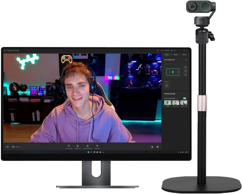 AceTaken 18-inch Insta360 2 2C 2/Link 2C/Link 4K X4 X3 X2 Desktop Webcam Stand, Heavy-Duty Webcam Tripod Holder