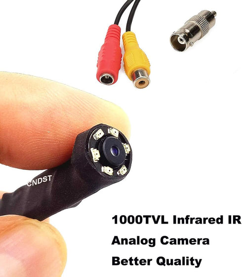 CCTV Mini Pinhole Security Camera 1000TVL 90 Degree with 6PCS Infrared IR LEDs Night Vision for Indoor Surveillance