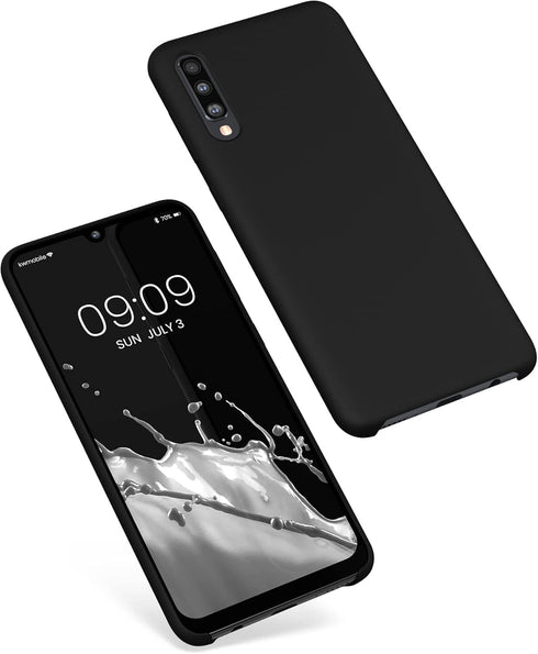 kwmobile Black Case for Samsung Galaxy A50 - Soft Finish TPU Silicone Phone Cover