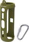 LTGEM Silicone Carrying Travel Case for JBL FLIP 5 Waterproof Portable Speaker with Extra Carabiner - Green