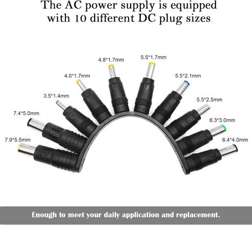 10pcs DC Connector Jack Power Socket Universal DC Barrel Jack Adapter Compatible for Lenovo, Dell, HP, Asus, Acer, Toshiba, Sony Laptop Charger Power Supply Plug (5.5 x 2.1mm)