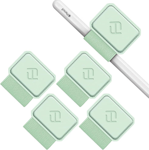 Fintie 4 Pack Pen Loop Holder for Apple Pencil Pro, Apple Pencil (USB-C) & Stylus Pens, Elastic Leather Pen Sleeve,