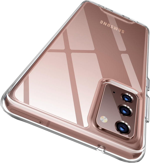 Rayboen Crystal Clear Case for Samsung Galaxy Note 20, Shockproof Protective Slim Fit Cover with Transparent Hard Back