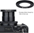 JJC Dedicated Metal 49mm Thread Filter Adapter Lens Adapter for Canon PowerShot G7X III II G5X Installing UV CPL ND Filter, includes 49mm Snap-On Lens Cap & Cap Keeper String