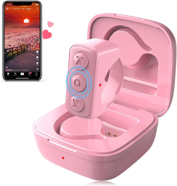 Remote Scrolling Ring for TikTok, Bluetooth Page Turner for iPad iPhone, Scroller Remote for TikTok, Camera Shutter