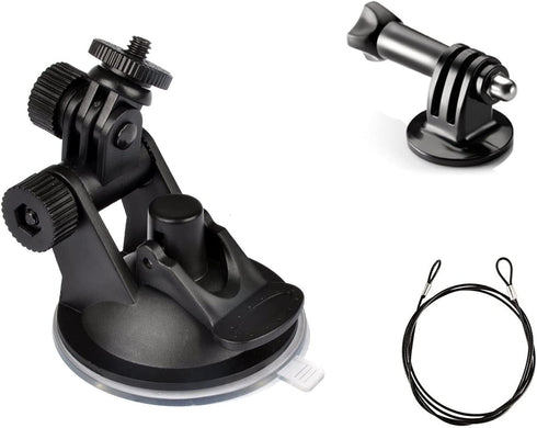 Car Windscreen GPS Suction Cup Mount for Dash Cam, Camcorder Bracket Holder for GoPros, SJCAM, Xiaomi Yi