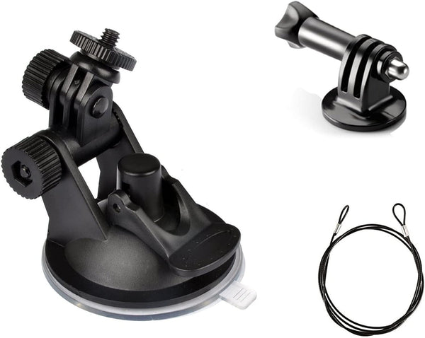 Car Windscreen GPS Suction Cup Mount for Dash Cam, Camcorder Bracket Holder for GoPros, SJCAM, Xiaomi Yi
