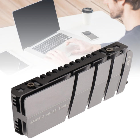 M.2 NVME Radiator, Double Sided Heatsink Cooler with Silicone Thermal Pad for M.2 2280 SSD, NGFF SSD