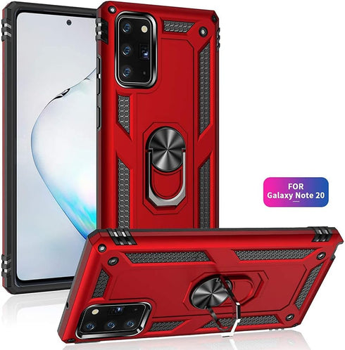 Samsung Galaxy Note 20 Case Military Grade Drop Impact 5G Armor Heavy Duty Shockproof with 360 Metal Rotating Ring