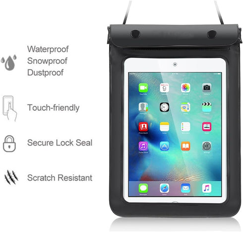 Universal Waterproof Tablet Case - 7-8 Inch Dry Bag Pouch for Lenovo, iPad Mini, Samsung Galaxy