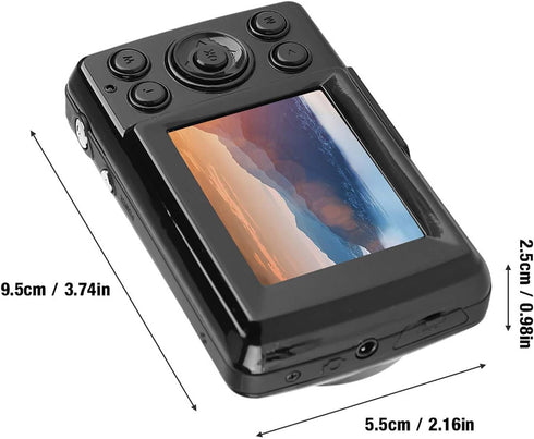 Mini Outdoor Digital Camera, 16MP 720P 30FPS 4X Zoom HD Video Camcorder, Black