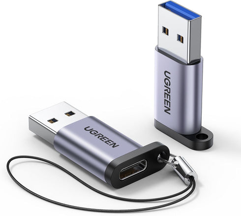 UGREEN USB C Female to USB Male Adapter 2 Pack, Type C to USB A Charger Cable Converter for Apple Watch, iPhone & More.