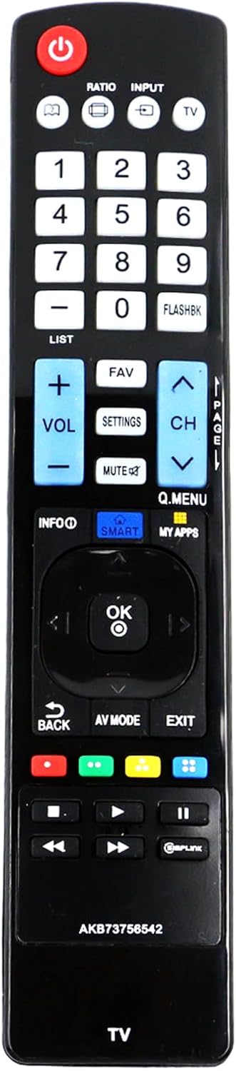 AKB73756542 Remote Control - Compatible with LG LED LCD Smart TV Models 32LN5700, 32LN570B, 39LN5700, 42LN5700
