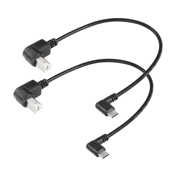 SinLoon 2 Pack USB C Printer Cable Right Angled USB B to
