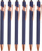 PATIKIL Ballpoint Pen with Stylus Tip, 6 Pack 2 in 1 Metal Pen Black Ink 1.0mm Medium Point for Touch Screens (Blue)