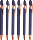 PATIKIL Ballpoint Pen with Stylus Tip, 6 Pack 2 in 1 Metal Pen Black Ink 1.0mm Medium Point for Touch Screens (Blue)