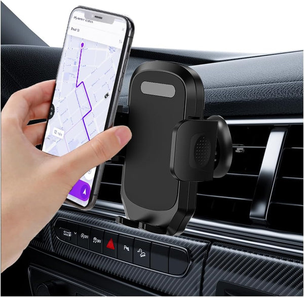 TNAIYH Car Phone Holder, Shockproof Vehicles Vent Phone Mount with Metal Hook Clip,