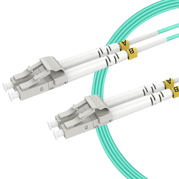 LC to LC Fiber Patch Cable OM3 1M/3ft, 10GB Duplex 50/125um Multimode Fiber Cord LSZH