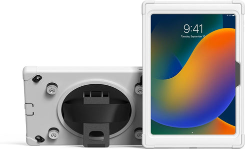 Magnetic Splash-Proof Case for iPad Air 11" M2 (2024), Water-Resistant Enclosure with Metal Mounting Plates, White