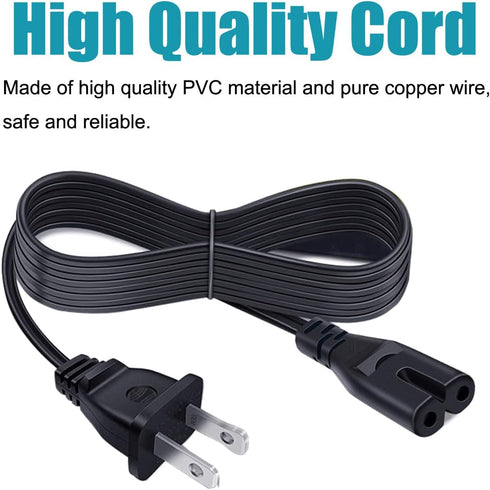 Saireed YG600-Movin/ YG600 YG600/ GD500 8ft 2 Power Cord Replacement for GooDee Projector Plus/ AC Prong Cable