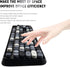 FOPETT Wireless Keyboard and Mouse Combo - 104 Keys Full-Sized 2.4 GHz Round Keycap Colorful Keyboards, USB Receiver