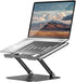 LINTYLE Adjustable Laptop Stand, Aluminum Portable Laptop Riser for Desk Foldable, Ergonomic Computer