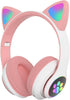 Kids Bluetooth Headphones, Bluetooth Headphones for Kids and Adults, Cat Headphones for Girls and Boys