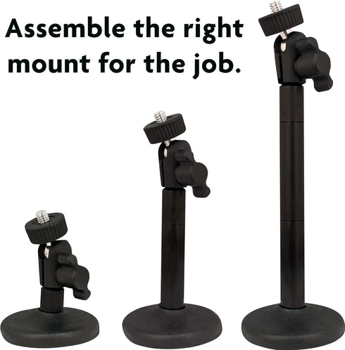 Panavise Universal CCTV Mount in Black, Dimensions 2.25 x 3.25 x 4.25