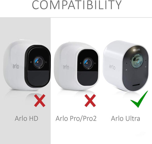 kwmobile 2X Skin for Arlo Ultra, Arlo Pro 3, Pro 4 - Silicone Security Camera Case Outdoor CCTV Cover - Black