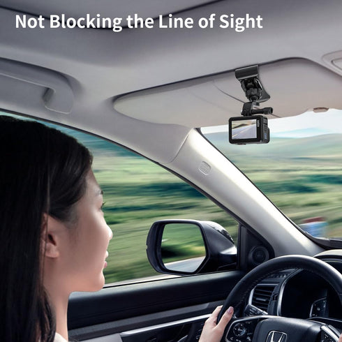 Car Sun Visor Mount VLOG/Video Holder, Quick Clip for DJI Action 4/3, Insta360, AKASO and More