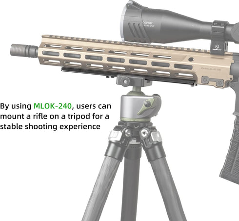 FANAUE Mlok Arca Rail Tripod Mount Adapter, Compatible with Arca-Swiss/RRS Dovetail Tripod Ballhead