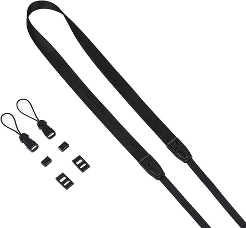 DOROM Universal Adjustable Slim Shoulder Sling Neck Strap for All Camera DSLR SLR (Black)