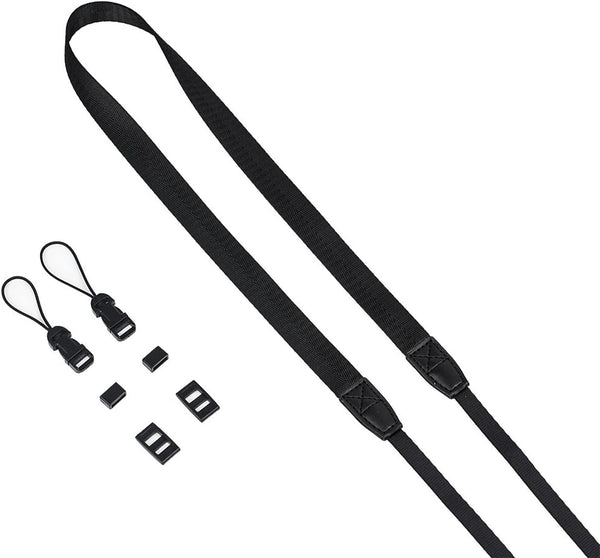DOROM Universal Adjustable Slim Shoulder Sling Neck Strap for All Camera DSLR SLR (Black)