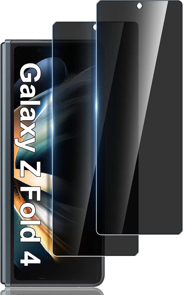 LYWHL Privacy Screen Protector for Samsung Galaxy Z Fold 4 - 2 Pack, Anti-Scratch, Easy Install, 6.2 Inch, Black.
