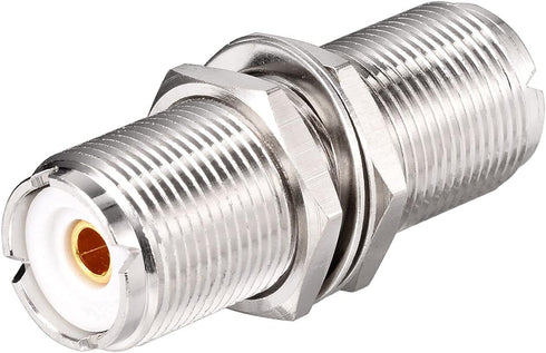 Superbat SO239 UHF Bulkhead Connector, Female to Female, 2pcs Adapter