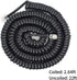 Telephone Handset Cord Detangler Cable, 2.64 to 22 Feet Uncoiled, Black, 2pcs Spiral Curly Cable Extension