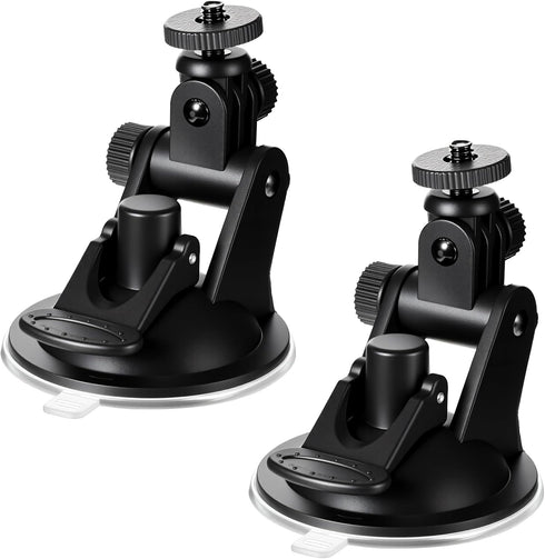 Qulkws 2PCS Dash Cam Suction Cup Mounts, Car Camera Mount, Windshield and Dashboard