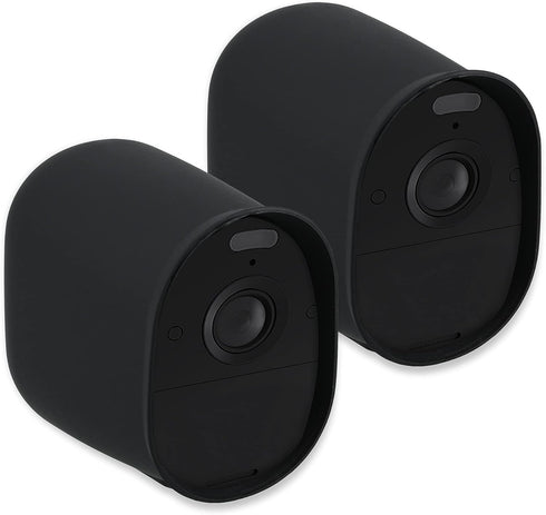 kwmobile 2X Silicone Skin Compatible with Arlo Essential Spotlight Security Camera Cover - Black